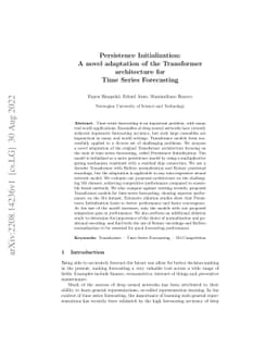 Persistence Initialization: A novel adaptation of the Transformer
  architecture for Time Series Forecasting