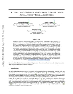 DLDNN: Deterministic Lateral Displacement Design Automation by Neural
  Networks