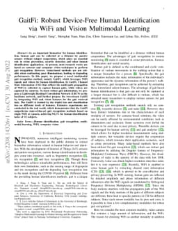 GaitFi: Robust Device-Free Human Identification via WiFi and Vision
  Multimodal Learning