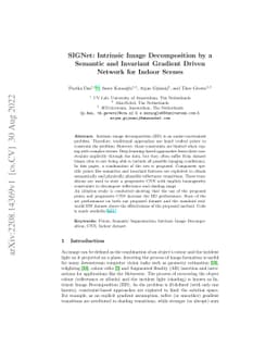 SIGNet: Intrinsic Image Decomposition by a Semantic and Invariant
  Gradient Driven Network for Indoor Scenes