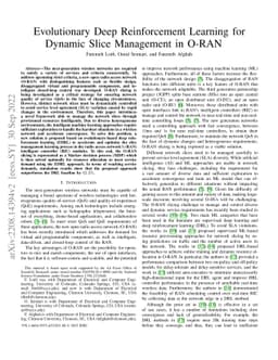 Evolutionary Deep Reinforcement Learning for Dynamic Slice Management in
  O-RAN
