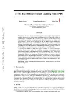 Model-Based Reinforcement Learning with SINDy
