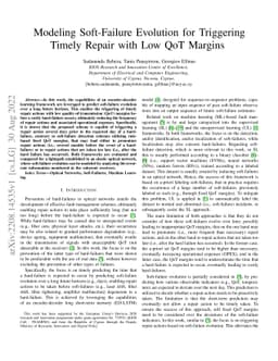 Modeling Soft-Failure Evolution for Triggering Timely Repair with Low
  QoT Margins