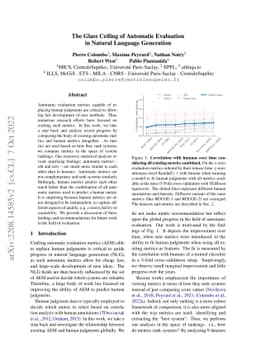 The Glass Ceiling of Automatic Evaluation in Natural Language Generation