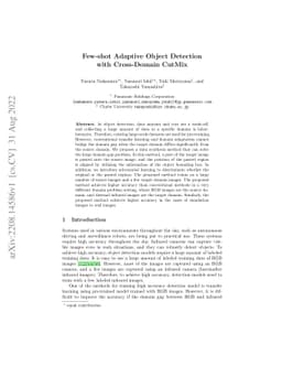 Few-shot Adaptive Object Detection with Cross-Domain CutMix