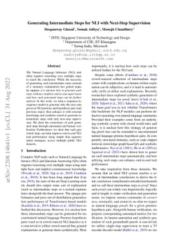 Generating Intermediate Steps for NLI with Next-Step Supervision