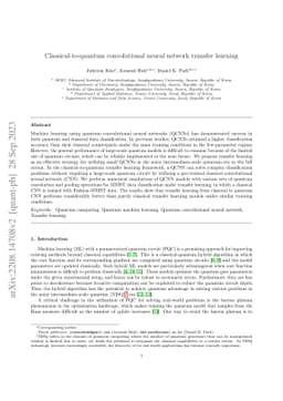 Classical-to-quantum convolutional neural network transfer learning