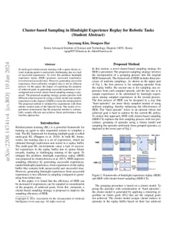 Cluster-based Sampling in Hindsight Experience Replay for Robotic Tasks
  (Student Abstract)