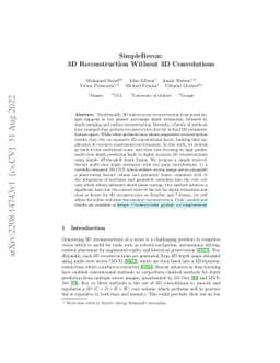SimpleRecon: 3D Reconstruction Without 3D Convolutions