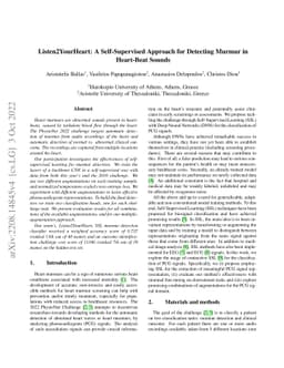 Listen2YourHeart: A Self-Supervised Approach for Detecting Murmur in
  Heart-Beat Sounds