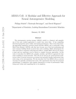 ARMA Cell: A Modular and Effective Approach for Neural Autoregressive
  Modeling