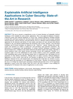 Explainable Artificial Intelligence Applications in Cyber Security:
  State-of-the-Art in Research