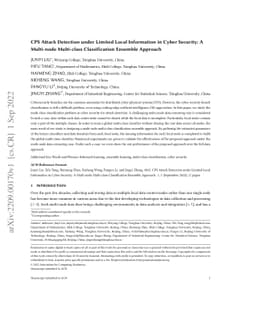 CPS Attack Detection under Limited Local Information in Cyber Security:
  A Multi-node Multi-class Classification Ensemble Approach