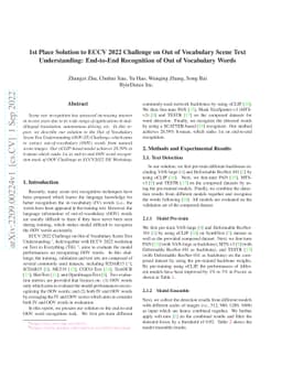 1st Place Solution to ECCV 2022 Challenge on Out of Vocabulary Scene
  Text Understanding: End-to-End Recognition of Out of Vocabulary Words