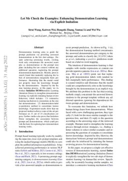 Let Me Check the Examples: Enhancing Demonstration Learning via Explicit
  Imitation