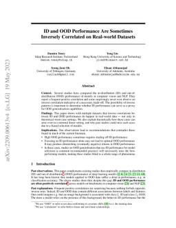 ID and OOD Performance Are Sometimes Inversely Correlated on Real-world
  Datasets