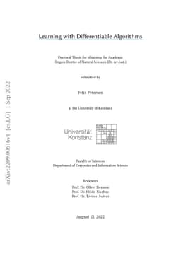 Learning with Differentiable Algorithms