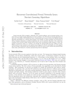 Recurrent Convolutional Neural Networks Learn Succinct Learning
  Algorithms
