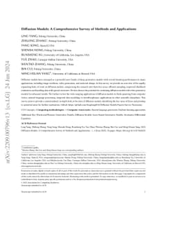 Diffusion Models: A Comprehensive Survey of Methods and Applications