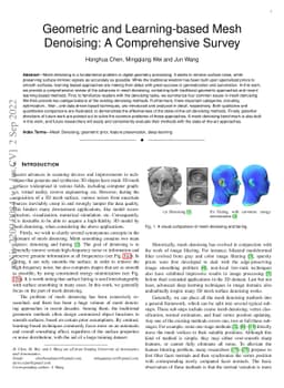 Geometric and Learning-based Mesh Denoising: A Comprehensive Survey