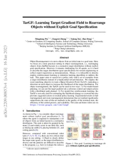 TarGF: Learning Target Gradient Field to Rearrange Objects without
  Explicit Goal Specification