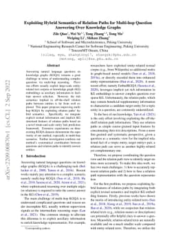 Exploiting Hybrid Semantics of Relation Paths for Multi-hop Question
  Answering Over Knowledge Graphs