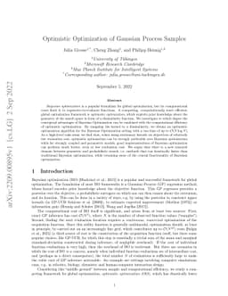 Optimistic Optimization of Gaussian Process Samples