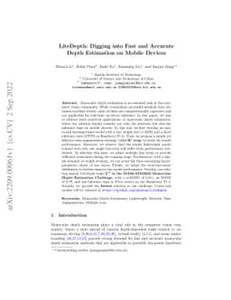 LiteDepth: Digging into Fast and Accurate Depth Estimation on Mobile
  Devices