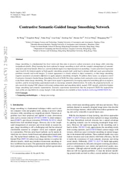 Contrastive Semantic-Guided Image Smoothing Network