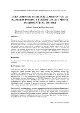 Deep Learning-based ECG Classification on Raspberry PI using a
  Tensorflow Lite Model based on PTB-XL Dataset