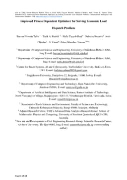 Improved Fitness Dependent Optimizer for Solving Economic Load Dispatch
  Problem