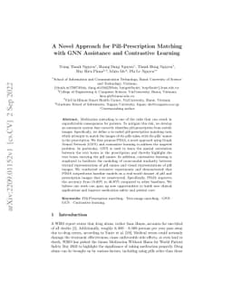 A Novel Approach for Pill-Prescription Matching with GNN Assistance and
  Contrastive Learning