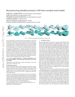 Reconstructing editable prismatic CAD from rounded voxel models