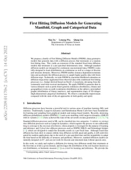 First Hitting Diffusion Models for Generating Manifold, Graph and
  Categorical Data