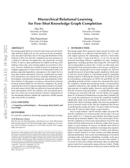 Hierarchical Relational Learning for Few-Shot Knowledge Graph Completion