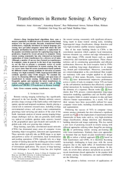 Transformers in Remote Sensing: A Survey