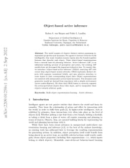 Object-based active inference