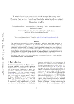 A Variational Approach for Joint Image Recovery and Feature Extraction
  Based on Spatially-Varying Generalised Gaussian Models