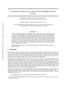 Learning to Deceive in Multi-Agent Hidden Role Games