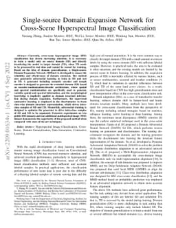 Single-source Domain Expansion Network for Cross-Scene Hyperspectral
  Image Classification