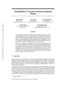 ChemBERTa-2: Towards Chemical Foundation Models