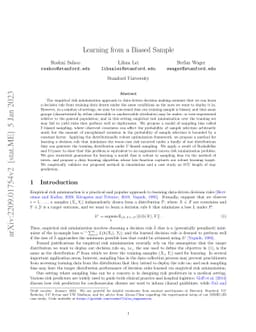 Learning from a Biased Sample