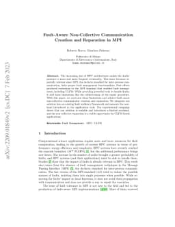 Fault-Aware Non-Collective Communication Creation and Reparation in MPI