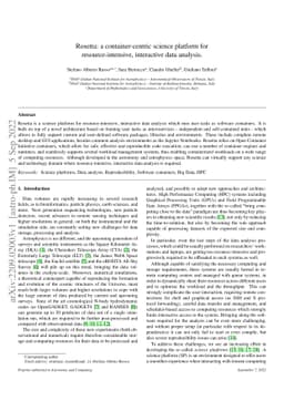 Rosetta: a container-centric science platform for resource-intensive,
  interactive data analysis