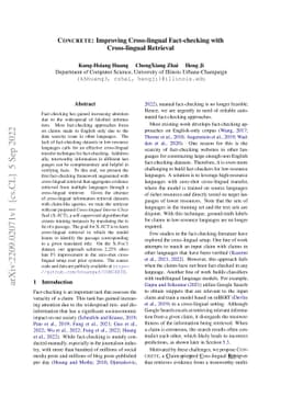 CONCRETE: Improving Cross-lingual Fact-checking with Cross-lingual
  Retrieval