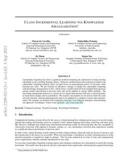 Class-Incremental Learning via Knowledge Amalgamation