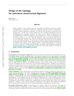 Design of the topology for contrastive visual-textual alignment