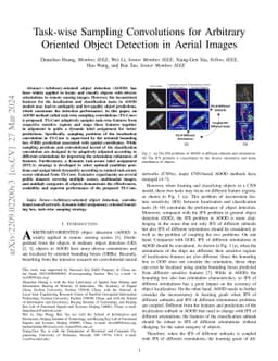 Task-wise Sampling Convolutions for Arbitrary-Oriented Object Detection
  in Aerial Images