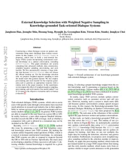 External Knowledge Selection with Weighted Negative Sampling in
  Knowledge-grounded Task-oriented Dialogue Systems