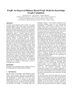 ProjB: An Improved Bilinear Biased ProjE model for Knowledge Graph
  Completion